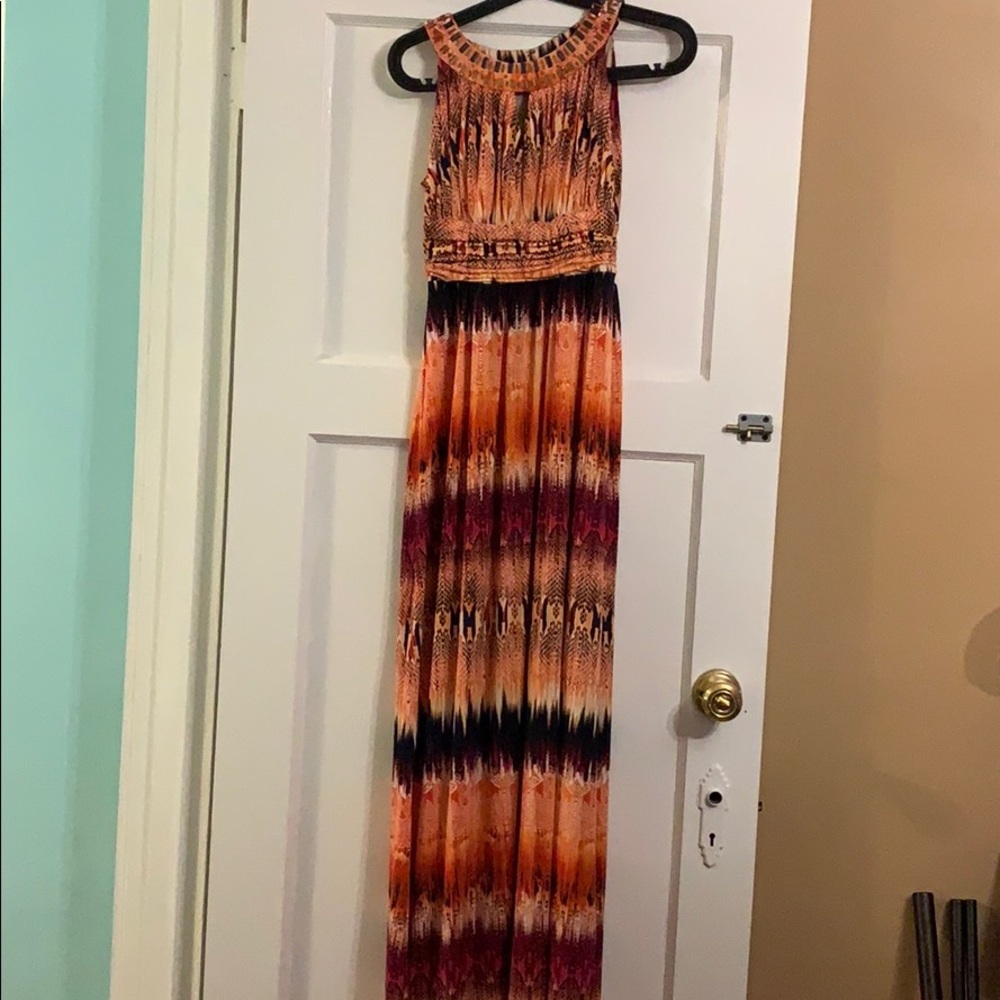 NWT colorful full length dress